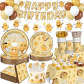 Potato Party Decorations Serves 25, 213Pcs Cute Cartoon Potato Plates, Banner, Cups, Cake Topper, Cupcake Topper, Disposable Table Cloth, Paper Material by Yingoto