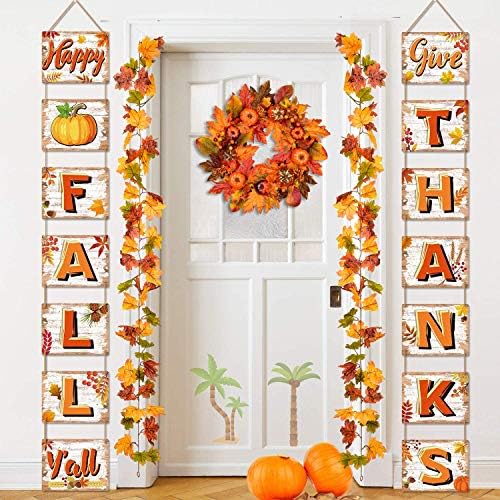 DearHouse 2 Pack Fall Garland Maple Leaf, 5.9Ft/Piece Hanging Vine Garland Artificial Autumn Foliage Garland Thanksgiving Decor for Home Wedding Fireplace Party Christmas (Green) - Image 4