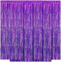10 Pack Purple Backdrop Curtain 3.2ft x 8.2ft Metallic Tinsel Foil Fringe Curtains Photo Booth Background for Birthday Party Decoration Baby Shower Engagement Wedding Christmas Decoration (Purple) by Ohiyoo