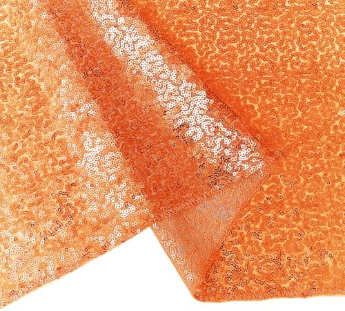 6 Packs 12 x 72 inches Sequin Table Runner, Orange Glitter Table Runner for Birthday Party Supplies Wedding Engagement Baby Shower Holiday Celebration Event Decorations - Image 4