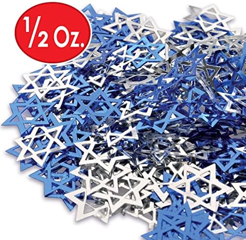 Fanci-Fetti Star Of David (blue & silver) Party Accessory (1 count) (.5 Oz/Pkg) - Image 2