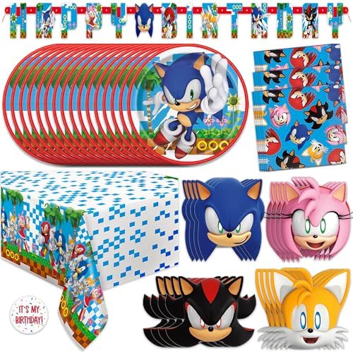 Sonic Birthday Party Decorations, Serves 16 Guests by Unique