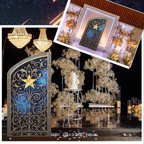 Leinuosen 5 ft Starry Movie Night Gate Cardboard Stand up Party Decorations Under The Stars Cutout Life Size Movie Night Award Prop Prom Homecoming Wedding Birthday Party Backdrop Decor - Image 6