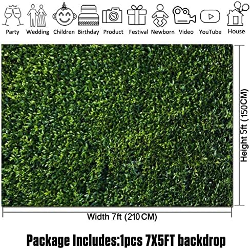 Nature Spring 3D Green Leaves Theme Photo Background Wedding Birthday Party Newborn Baby Shower Photography Backdrops Zoo Decor Shoot Props Bannner (7x5 FT) - Image 3