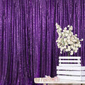 ShinyBeauty Sequin Backdrop 8ftx10ft Royal Purple Sequin Fabric Drapes Sparkle Backdrops for Photoshoot Glitter Curtain for Birthday Party Background by ShinyBeauty