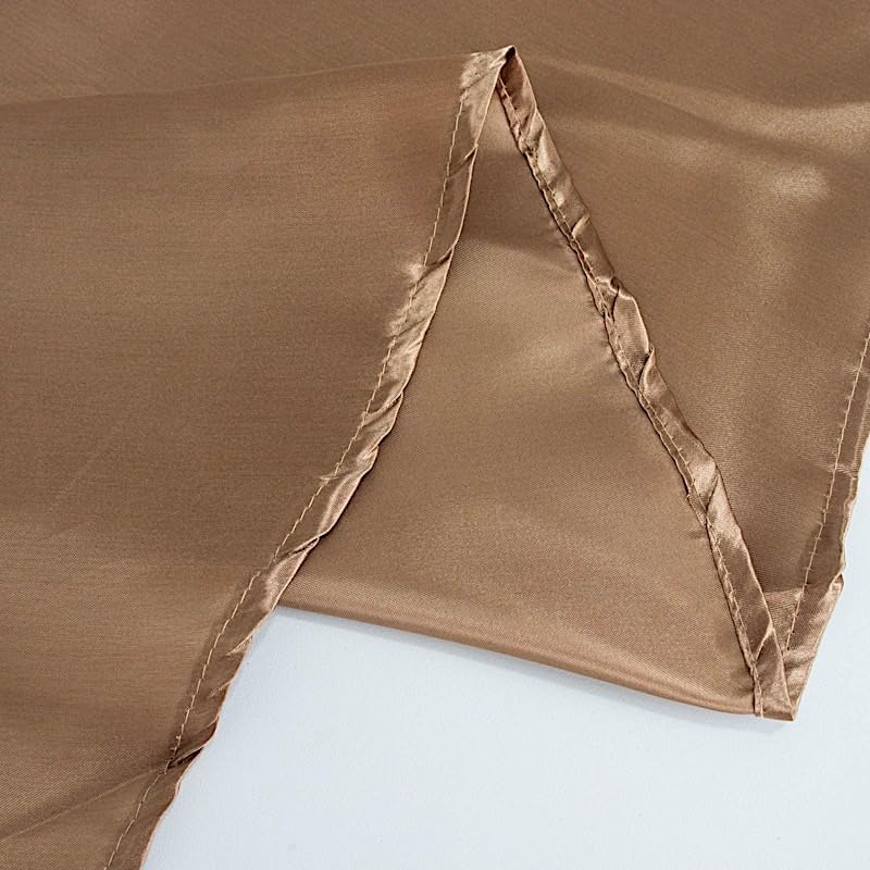 Balsa Circle 10 pcs 72x72 inch Taupe Square Tablecloth Satin Fabric Overlays Linens | Table Cloths Cover for Wedding Party Banquet Reception Events Decoration Kitchen Dining Events Kitchen Dining - Image 7