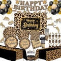 Cheetah Birthday Decorations Leopard Print Birthday Party Supplies by Owelleny