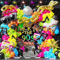80s 90s Disco Theme Party Decor, 161Pcs Rainbow Balloon Arch Garland Kit by UAEYW