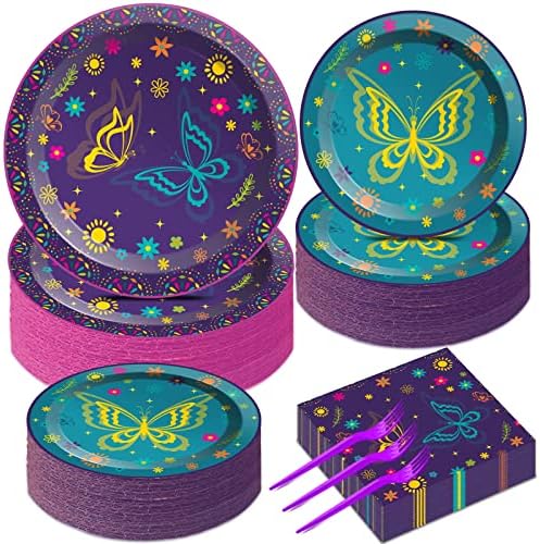 gisgfim 50 Guests Magic Movie Birthday Party Supplies Set Magic Movie Party Decoration Magic Movie Party Tableware Paper Plates Napkins for Boy Girl Birthday 200 PCS by gisgfim