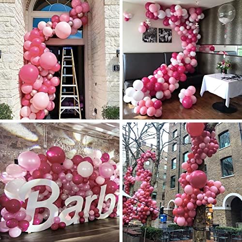 PartyWoo Mauve Dusty Balloons 50pcs Blush Pink Rose Latex Helium Balloons - Image 4