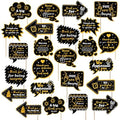 24pcs Customer Service Week Appreciation Decor Photo Prop, Black, Gold by Weekgrat