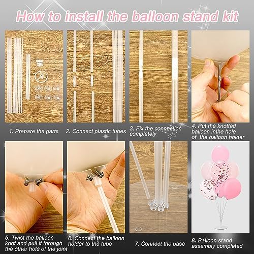 4 Sets Balloon Stand Kit Balloon Arch Kit for Birthday Party Baby Shower - Image 4