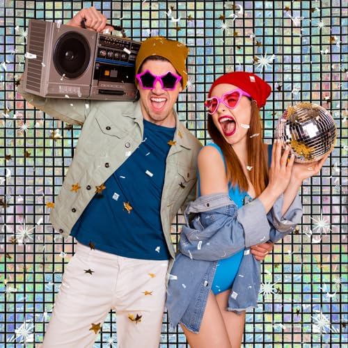 3 Pack Disco Backdrop 70s 80s Party Decorations 3.3x6.6ft - Image 6