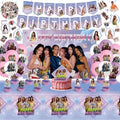 ULK 106 Pcs Katseye Birthday Decorations, Party Supplies Set Including 60 Stickers，Backdrop，Balloons，Hanging Swirls, Cake Toppers And Cupcake Toppers For Fans Birthday Party by Unknown