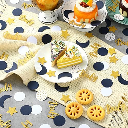 Minatee 400 Pcs Moon and Stars Baby Shower Confetti Decorations - Image 3