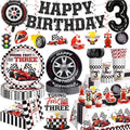 199Pcs Shifting Into 3rd Year Birthday Decorations Tableware Set, 25 Serves by Yingoto