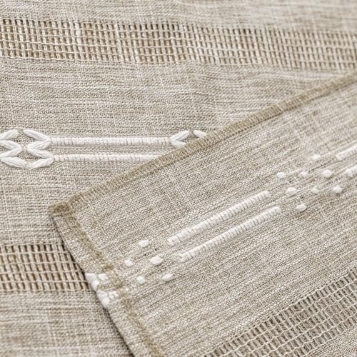 Rustic Linen Farmhouse Table Runner, Woven Boho Table Runner 13" × 36" - Image 4