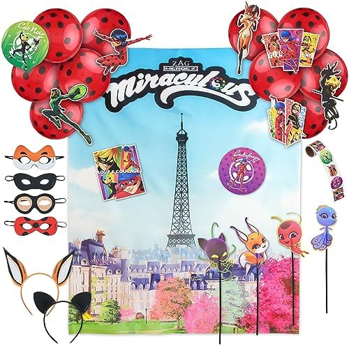 Miraculous 50-Piece Birthday Party Supplies - All-In-One Zag Heroez Themed by Miraculous