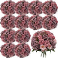Geosar 16 Bundles Artificial Peonies Flowers,Plum Purple by Geosar