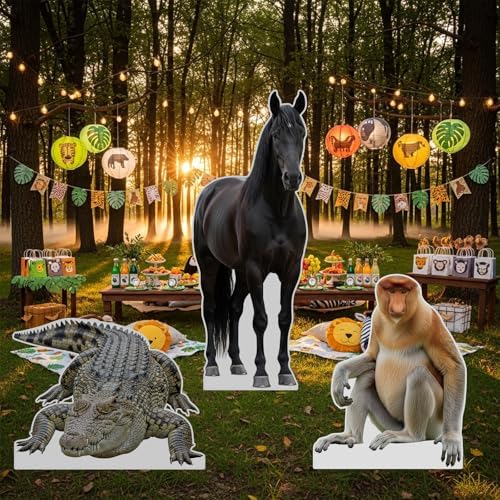Black Horse 1FT Life Size Cardboard Cutout Animal Standup, 1 PC - Image 2