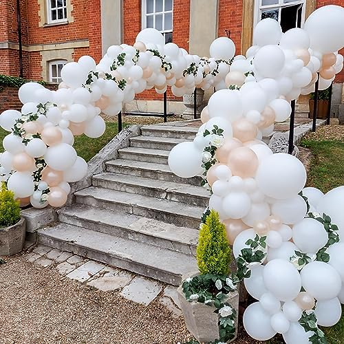 Voircoloria 110pcs White Latex Party Balloons, 12inch - Image 6