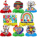 JULMELON 8Pcs Hispanic Heritage Month Decorations, Honeycomb Centerpieces by JULMELON