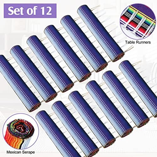Tegeme 12 Pcs Mexican Table Runners 14 x 84 Inch Cotton,Classic Style - Image 3