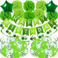 Green Birthday Decorations, Party Decorations Happy Birthday Decorations with Banner for Women Boys Girls Dinosaur Safari Party Decorations Wild One Party Supplies by Recosis