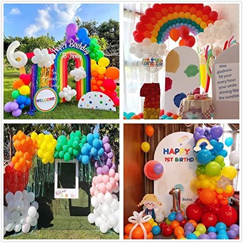 412pcs Rainbow Balloon Arch Kit Assorted Colors 18 12 10 5 Inch, Different Sizes Matte Latex Colorful Balloons for Baby Shower Birthday Wedding Party Decorations - Image 6