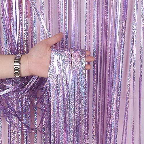 3 Pack Fringe Curtains Party Decorations,Tinsel Backdrop Curtains for Parties,Photo Booth Wedding Graduations Birthday Christmas Event Party Supplies (Pink) by BEAYFILY