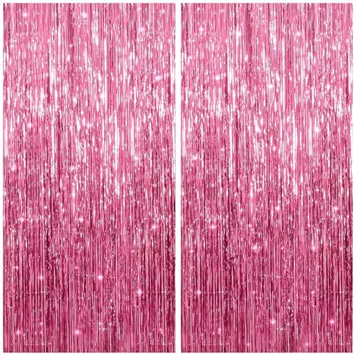 KatchOn, Pink Streamers for Pink Party Decorations - 3.2x8 Feet 2Pcs by KatchOn