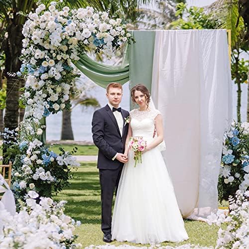 Heavy Duty Backdrop Stand, 8ft x 8ft, Adjustable Pipe and Drape Kit, Gold - Image 2