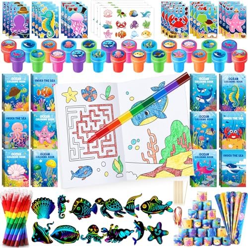 BenLouis 96Pcs Under the Sea Coloring Set for Kids Party Favors by BenLouis