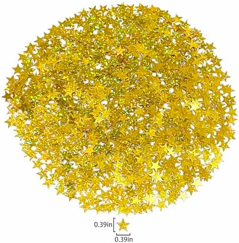Gold Star Confetti Stars Shape Table Scatters Confetti for Star Party Wedding Decorations Beer Festival Confetti Party Sets - Image 3