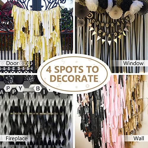 PartyWoo Multicolor Crepe Paper 4pcs 328 FT Multicolor Streamers - Image 5