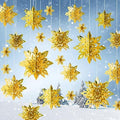 24PCS Hanging Snowflake Decorations Winter Wonderland Party Supplies by Besslly