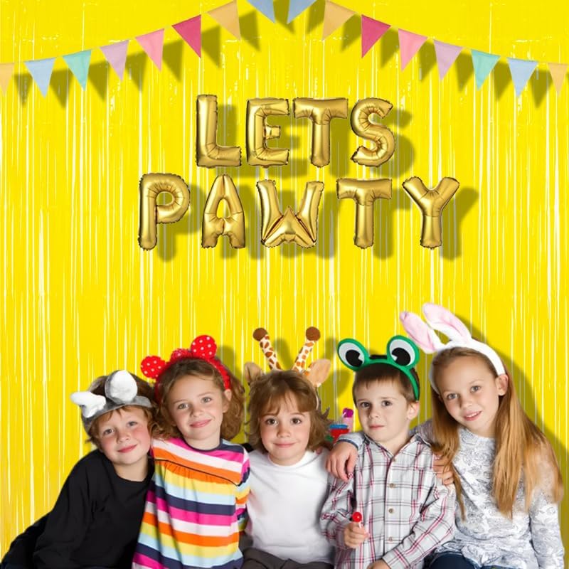 BRAVESHINE Fringe Curtain Backdrop | 2PCS | Pastel Yellow Party Decorations - Image 5