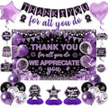 Vlipoeasn Purple We Appreciate You Banner Decorations by Vlipoeasn
