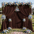 50x10ft Brown Backdrop Curtain Panels for Parties - Wrinkle Free Polyester Photo Curtain Backdrop Wedding Back Drop Fabric Drapes for Party Decorations Background for Photography by WishCare