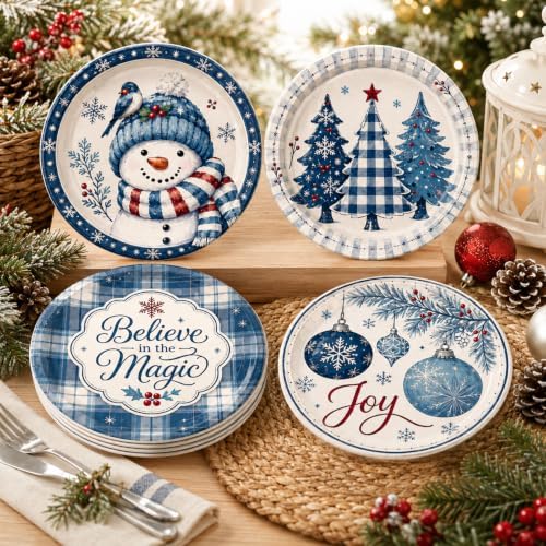 Christmas Paper Plates, 48PCS 7 Inch Holiday Party Plates for Gatherings - Image 7