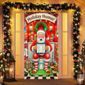 BlissYard Door Cover Christmas Santa Bathroom 35x71 Inch Polyester by BlissYard