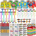 PLOUGVI 232PCS Race Car Birthday Party Favors Decorations Supplies Goodie Bag Stuffer Pinata Filler, Cars Themed Favors for Wheel Birthday Decorations by Unknown