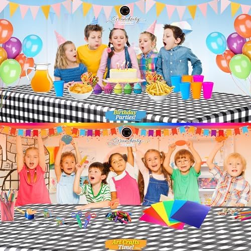 Grandipity Plastic Table Cloth Disposable 12 Pack 54” x 108” Rectangle - Image 4