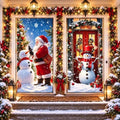Christmas Door Cover Decorations Banner for Front Door Reindeer and Santa by Unknown
