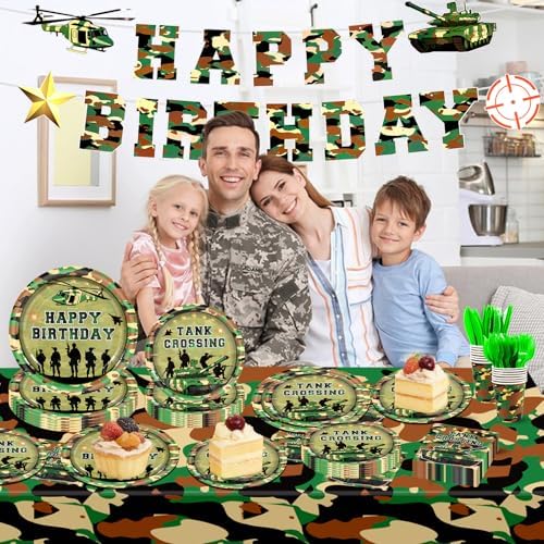 182Pcs Camo Birthday Party Supplies,Serves 30 - Image 5