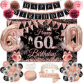 Happy 60th Birthday Decorations for Women, 60 Years Old Decor by JKIYT