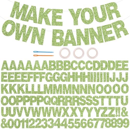 BEISHIDA Grass Green 116 PCS A-Z DIY Letter Custom Banner Party Decor by Beishida