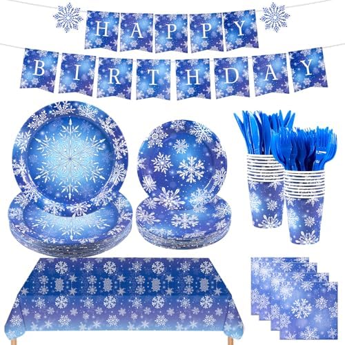 182 Pieces Frozen Birthday Party Supplies Serve 30 by Unknown