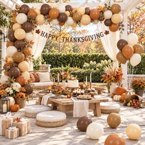 Brown Balloons, 50 Pcs Coffee Brown for Neutral Fall Thanksgiving Cowboy - Image 3