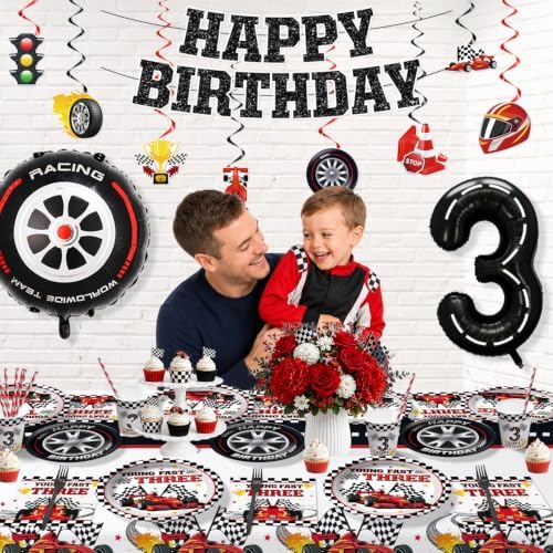 199Pcs Shifting Into 3rd Year Birthday Decorations Tableware Set, 25 Serves - Image 4
